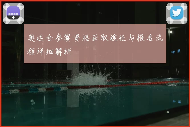 奥运会参赛资格获取途径与报名流程详细解析